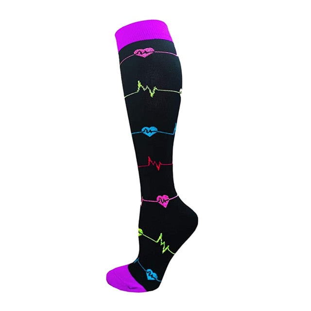 58 Styles Compression Socks Fit For Medical Edema Diabetes Varicose Veins Socks Outdoor Men Women Running Hiking Sports Socks