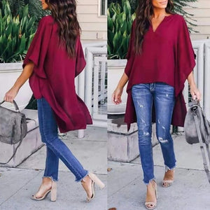 Office Ladies Shirts Women Solid Blouse Casual V Neck Party Blouse Plus Size Blusas 2021 Summer Bohemian Tunic S-2XL