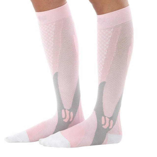 1 Pair Unisex Copper Compression Socks Women Men Anti Fatigue Pain Relief Knee High Stockings 15-20 mmHg Graduated For ONDREJ