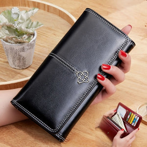 Women's wallet made of leather Wallets Three fold VINTAGE Womens purses mobile phone Purse Female Coin Purse Carteira Feminina