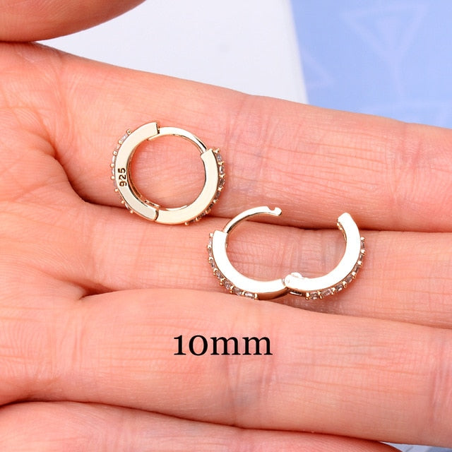 2 Pcs Rainbow Little Huggies Hoop Earrings Girl Tiny Rings Cartilage Small Helix Piercing Conch Earlobe Tragus Circle Men Hoops