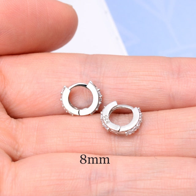 2 Pcs Rainbow Little Huggies Hoop Earrings Girl Tiny Rings Cartilage Small Helix Piercing Conch Earlobe Tragus Circle Men Hoops