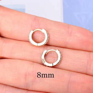 2 Pcs Rainbow Little Huggies Hoop Earrings Girl Tiny Rings Cartilage Small Helix Piercing Conch Earlobe Tragus Circle Men Hoops