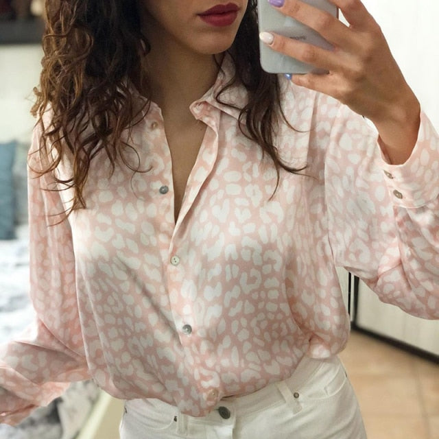 women satin blouse long sleeve zebra print shirts vintage office ladies tops femme chandails za 2020 fashion blusa de mujer ins