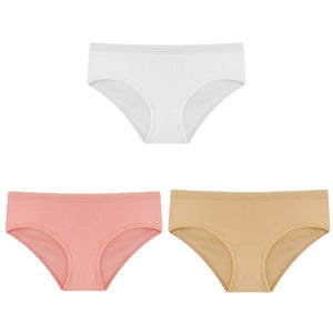 CINOON 3PCS/Set Women's Panties Cotton Underwear Solid Color Briefs Girls Low-Rise Soft Panty Women Underpants Female Lingerie