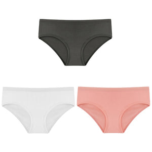 CINOON 3PCS/Set Women's Panties Cotton Underwear Solid Color Briefs Girls Low-Rise Soft Panty Women Underpants Female Lingerie