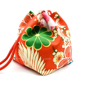 15Colors Japanese Kimono Kawaii Coin Purse Floral Sakura Printed Beam Tote Bag Pocket Women Yukata Packet Wedding Party Bags