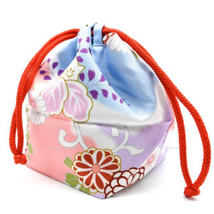 15Colors Japanese Kimono Kawaii Coin Purse Floral Sakura Printed Beam Tote Bag Pocket Women Yukata Packet Wedding Party Bags