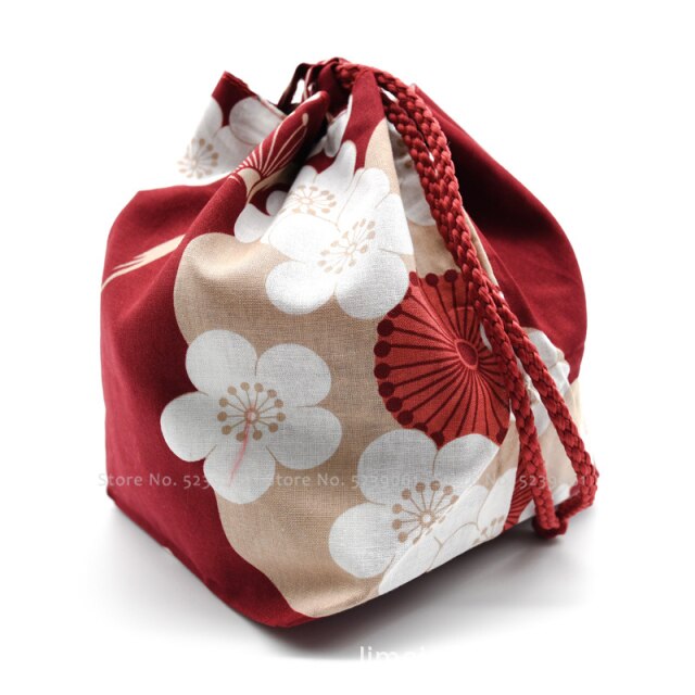 15Colors Japanese Kimono Kawaii Coin Purse Floral Sakura Printed Beam Tote Bag Pocket Women Yukata Packet Wedding Party Bags