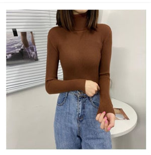 Women Sweaters 2021Autumn Winter Tops Korean Slim Women Pullover Knitted Sweater Jumper Soft Warm Pull Femme