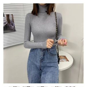 Women Sweaters 2021Autumn Winter Tops Korean Slim Women Pullover Knitted Sweater Jumper Soft Warm Pull Femme