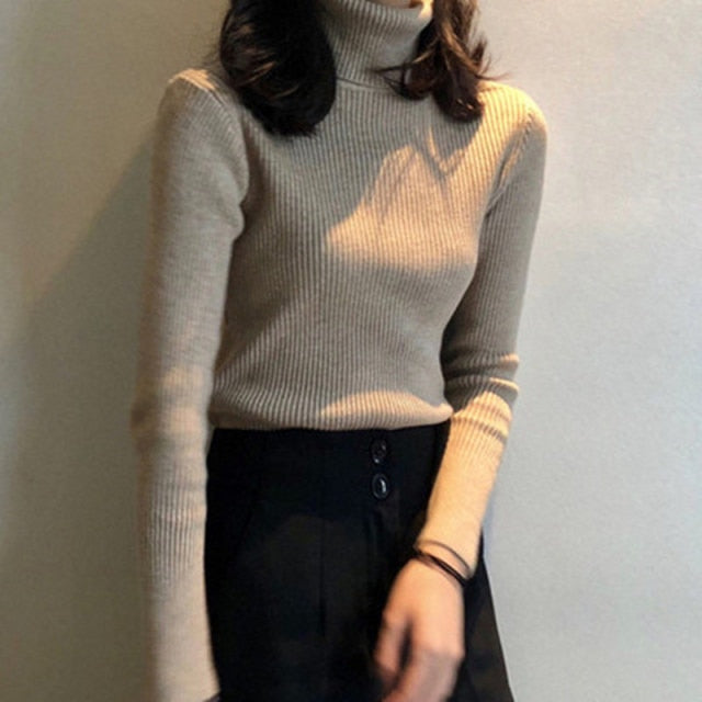 Women Sweaters 2021Autumn Winter Tops Korean Slim Women Pullover Knitted Sweater Jumper Soft Warm Pull Femme