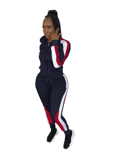 Plus Size Two Piece Set Tracksuit Women Hooded Sweatshirt Top Pants Fitness Sport Casual Set Sweat Suits Women 2 Piece Outfits