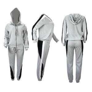 Plus Size Two Piece Set Tracksuit Women Hooded Sweatshirt Top Pants Fitness Sport Casual Set Sweat Suits Women 2 Piece Outfits