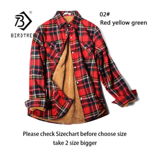 Velvet Thick Warm Women's Plaid Shirt Female Long Sleeve Tops M-5XL Winter Fleece Casual Check Blouse Autumn Clothes T77710A