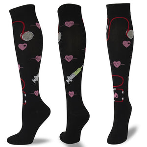 Compression Socks Men Women Knee High Stockings 20-30 MmHg Fit Medical Edema Diabetes Varicose Veins Running Compression Socks