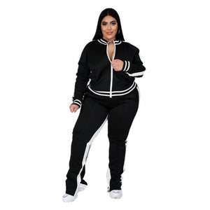 Womens Winter Clothing 2 Piece Sets Outfits Plus Size Sweat Suits Matching Characteristic Leisure Sports Wholesale Dropshipping