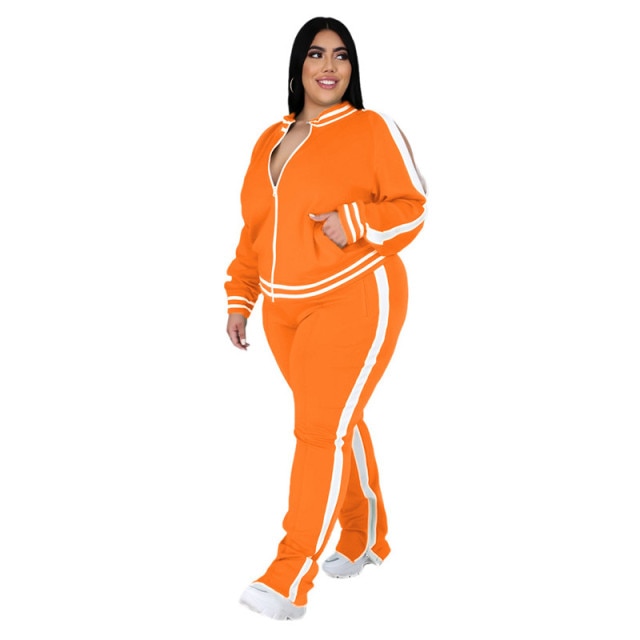 Womens Winter Clothing 2 Piece Sets Outfits Plus Size Sweat Suits Matching Characteristic Leisure Sports Wholesale Dropshipping