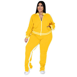 Womens Winter Clothing 2 Piece Sets Outfits Plus Size Sweat Suits Matching Characteristic Leisure Sports Wholesale Dropshipping