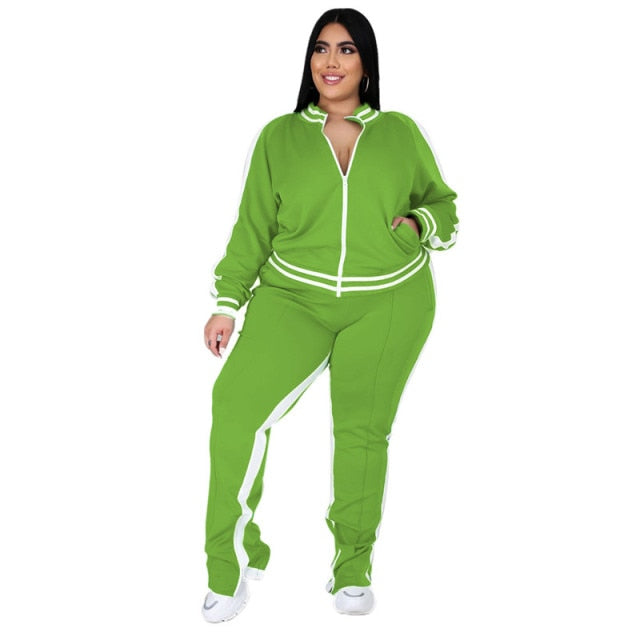 Womens Winter Clothing 2 Piece Sets Outfits Plus Size Sweat Suits Matching Characteristic Leisure Sports Wholesale Dropshipping