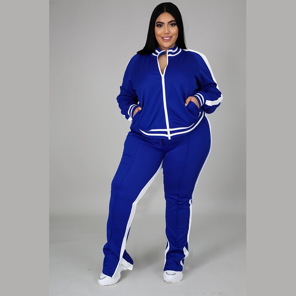 Womens Winter Clothing 2 Piece Sets Outfits Plus Size Sweat Suits Matching Characteristic Leisure Sports Wholesale Dropshipping