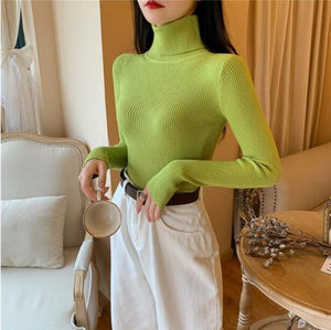 Women Sweaters 2021Autumn Winter Tops Korean Slim Women Pullover Knitted Sweater Jumper Soft Warm Pull Femme