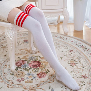 Lolita Warm Socks Striped Long Socks Women Long Stockings Warm Thigh High Socks For  Girls New Fashion Striped Knee Socks Women