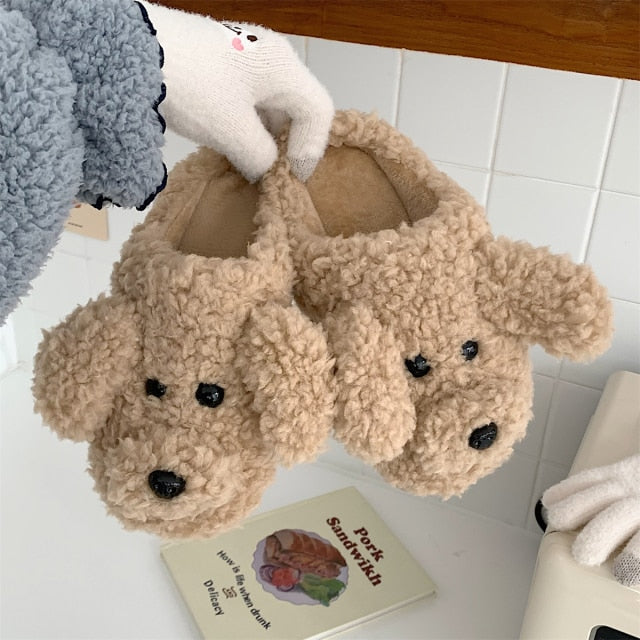 Cute Animal Slipper For Women Girls Fashion Kawaii Fluffy Winter Warm Slippers Woman Cartoon Milk Cow House Slippers Funny Shoes
