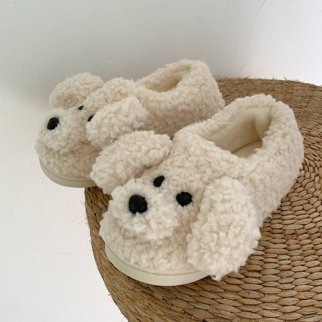 Cute Animal Slipper For Women Girls Fashion Kawaii Fluffy Winter Warm Slippers Woman Cartoon Milk Cow House Slippers Funny Shoes