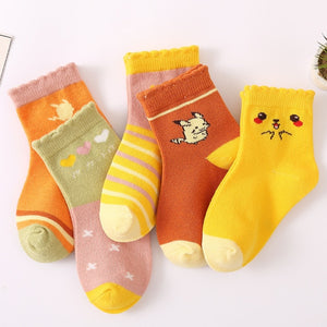 5 Pairs Cotton Kids Socks Warm Winter Socks For Baby Girls Cute Cartoon Newborn Toddler Socks Casual Sport Boys Socks 0-12 Yrs