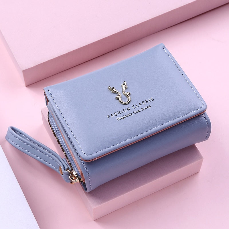 2021 New Fashion Women's Wallet Short Women Coin Purse Wallets For Woman Card Holder Small Ladies Wallet Female Hasp Mini Clutch