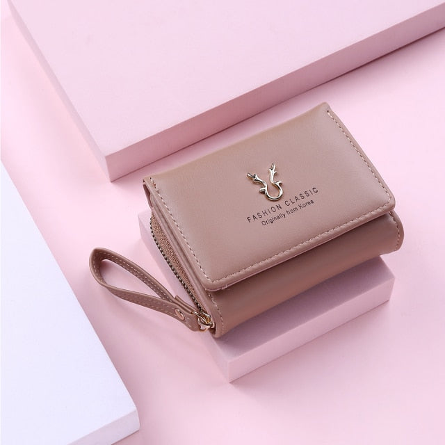 2021 New Fashion Women's Wallet Short Women Coin Purse Wallets For Woman Card Holder Small Ladies Wallet Female Hasp Mini Clutch