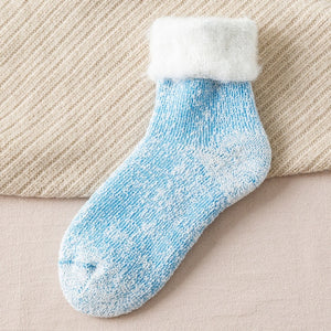 Kawaii Socks Thicker Solid Socks Merino Wool Rabbit Socks Against Cold Snow Russia Winter Warm Funny Happy Male Womens Socks