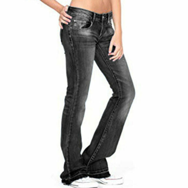 Skinny Flared Jeans Women's Fashion Denim  Pants Bootcut Bell Bottoms Stretch Trousers Women Jeans Woman Jeans Low Rise Jeans