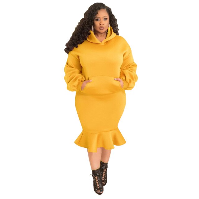 Women Clothing Sets Plus Size 2021 New Fall Winter Hooded Long Sleeve Fashion Loose Casual Sports Sweater Suit Female Skirt Suit