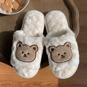 Cute Animal Slipper For Women Girls Fashion Kawaii Fluffy Winter Warm Slippers Woman Cartoon Milk Cow House Slippers Funny Shoes