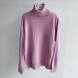 Toppies 2021 Autumn Winter Women's Sweater 15% Wool Green Turtleneck Sweater Knitted Tops Jumper Korean Clothes