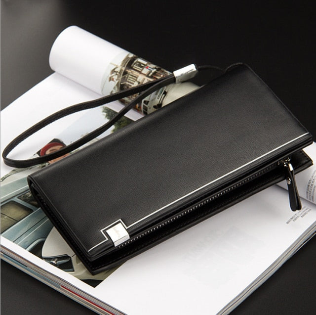 Men Long Wallet Clutch Bag Credit Card Holder Purses Carteira Masculina Carteras Billetera Hombre PU Leather Money Portfe Carte