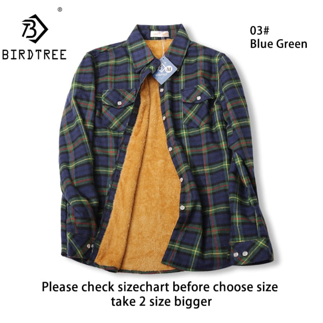 Velvet Thick Warm Women's Plaid Shirt Female Long Sleeve Tops M-5XL Winter Fleece Casual Check Blouse Autumn Clothes T77710A