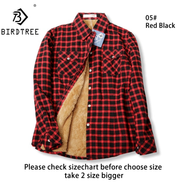 Velvet Thick Warm Women's Plaid Shirt Female Long Sleeve Tops M-5XL Winter Fleece Casual Check Blouse Autumn Clothes T77710A