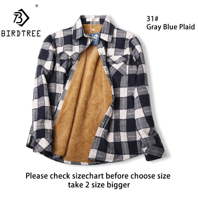 Velvet Thick Warm Women's Plaid Shirt Female Long Sleeve Tops M-5XL Winter Fleece Casual Check Blouse Autumn Clothes T77710A