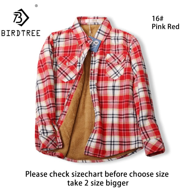 Velvet Thick Warm Women's Plaid Shirt Female Long Sleeve Tops M-5XL Winter Fleece Casual Check Blouse Autumn Clothes T77710A