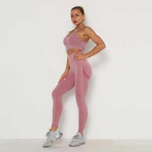 Women's Sets Skinny Tracksuit Breathable Bra Long Sleeve Top Seamless Outfits High Waist Push Up Leggings Gym Clothes Sport Suit