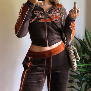 Women Tracksuit 2 Piece Set Coat Pants Winter Clothes Sweat Suits Women Matching Sets Long Sleeve Outfits