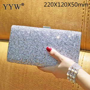 Silver Small Clutch Evening Bags Luxury for Women Wedding Party Clutch Bags Highclass Evening Crystal Clutch Purse Prom Sac