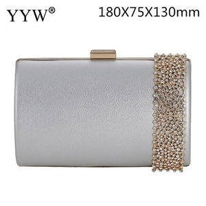 Silver Small Clutch Evening Bags Luxury for Women Wedding Party Clutch Bags Highclass Evening Crystal Clutch Purse Prom Sac