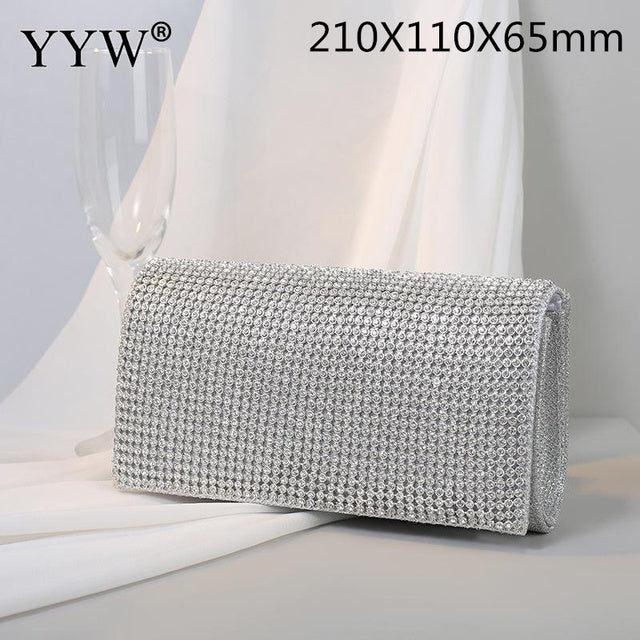 Silver Small Clutch Evening Bags Luxury for Women Wedding Party Clutch Bags Highclass Evening Crystal Clutch Purse Prom Sac