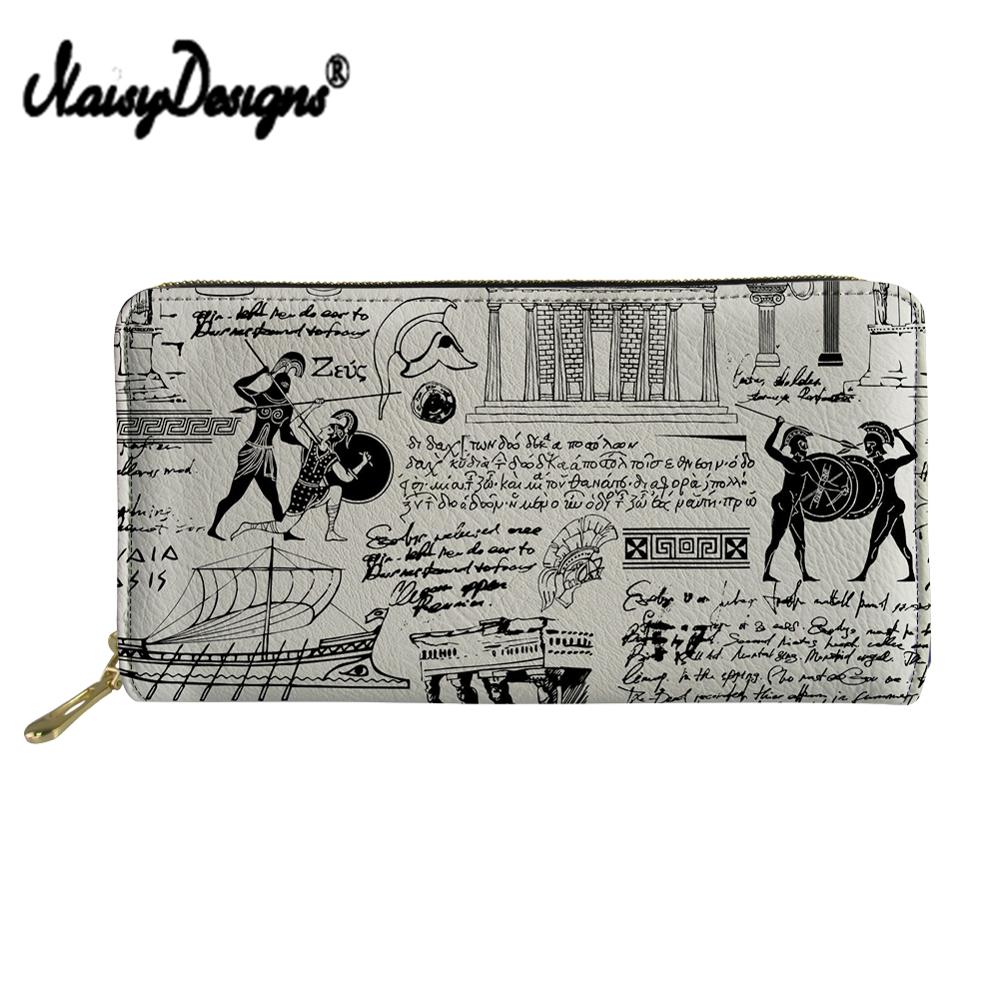 NOISYDESIGNS Ancient Rome Series Designer Vintage Wallets Women Leather Long Card Holder Clutch Purse Carteira Female Coin Purs